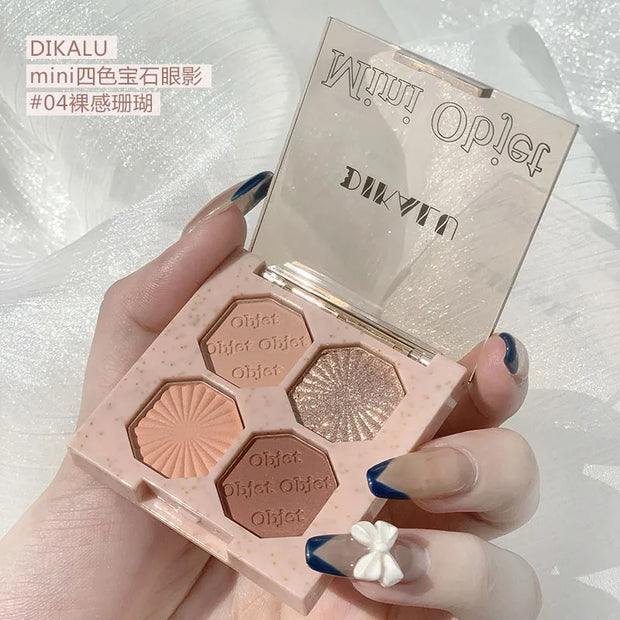 Eye Shadow Palette Mini Makeup Cosmetics Travel Size Cute Glitter Nude Eyeshadows Women Cheap Korean Glitters for the Eyes Gift - Luxe Ladies Moda