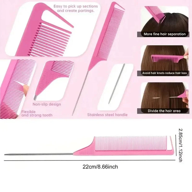 Heatless Hair Care Roots Natural Fluffy Hair Clip with Pointed Tail Comb No Heat Hair Curler Hair Styling Fluffiness Tool - Luxe Ladies Moda