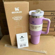 Stanley 30oz 40oz Insulated Tumbler With Lid and Straws Stainless Steel Coffee Tumbler with Handle Vacuum Leak Proof Coffee Cup - Luxe Ladies Moda