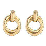 Classic Gold Color Geometric Irregular Stud Earrings for Women Design Sense Knot Piercing Earring Fashion Jewelry - Luxe Ladies Moda