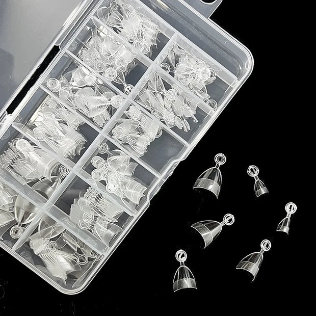 240pcs Half Cover Almond Pre-filed Nail Tips Half Matte XS Press on Fake Nail Extension for Small Tiny Nail Bed 12 Sizes in Box - Luxe Ladies Moda
