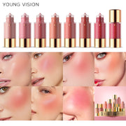 8 colors long-lasting Bottom press moisturizing easy makeup blush pencil solid creamy Liquid blusher - Luxe Ladies Moda