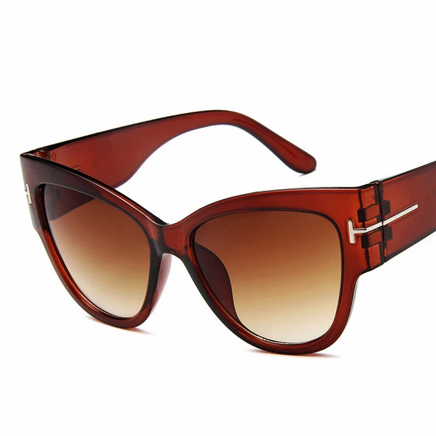 Cat Eye Women’s Sunglasses – Oversized Gradient UV400 Fashion Shades - Luxe Ladies Moda