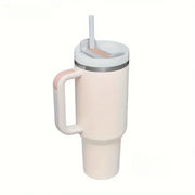 40oz 304 Straw For Sport Stainless Steel Insulated Water Bottle Thermal Coffee Car Cup Cold Hot Mugs Vacuum Flask With Handle - Luxe Ladies Moda