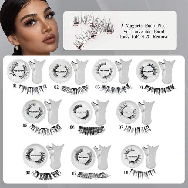 Reusable Magnetic Eyelashes with Applicator - Natural Wispy Lashes, No Glue Needed - Luxe Ladies Moda