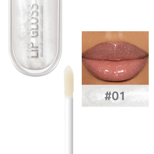 Glitter Lip Gloss Long Lasting Diamond Pearlescent Metallic Liquid Lipstick Moisturizing Lip Glaze Cosmetics - Luxe Ladies Moda
