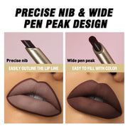 Matte 6-colors Lip Liner Pencil Bevel Design Nib Lip Contour Lipstick Nude Brown Lipstick Pencil Natural Lasting Lipliner Makeup - Luxe Ladies Moda