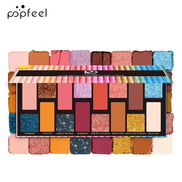 16 Color Eyeshadow Palette Glitter for Eyes Shimmer Matte Eye Shadow Korean Makeup For Women Cosmetics Eye Shine Waterproof - Luxe Ladies Moda