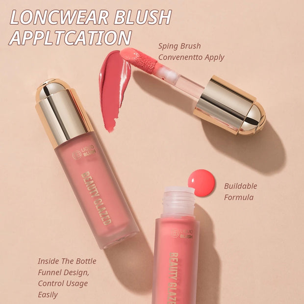 Glazed Velvet Matte Liquid Blush – Long-Lasting Natural Cheek Tint - Luxe Ladies Moda