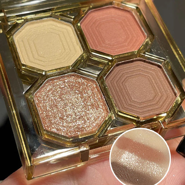 Eye Shadow Palette Mini Makeup Cosmetics Travel Size Cute Glitter Nude Eyeshadows Women Cheap Korean Glitters for the Eyes Gift - Luxe Ladies Moda