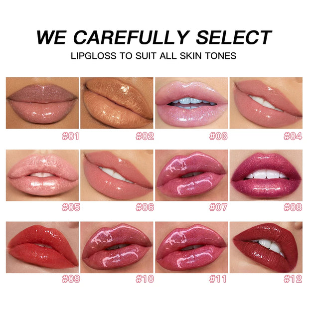 Glitter Lip Gloss Long Lasting Diamond Pearlescent Metallic Liquid Lipstick Moisturizing Lip Glaze Cosmetics - Luxe Ladies Moda