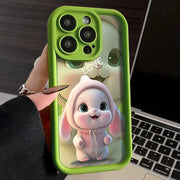 Lovely Pink Rabbit Silicone Case For Samsung Galaxy S24 S23 Ultra S22 S21 Plus S20 FE A12 A32 A52 A52S A23 A33 A53 A14 A34 A54 - Luxe Ladies Moda