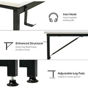 Small Computer Desk White Writing Table for Home Office Small Spaces 31 Inch Modern Student Study Laptop PC Writing Desks - Luxe Ladies Moda