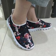 Rimocy Nurse Shoes Women Print Breathable Sneakers Woman Slip-on Light Non-slip Flats Ladies Soft Bottom Casual Sports Shoes - Luxe Ladies Moda