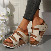 Women's Summer Platform Wedge-heeled Sandals Plus Size Comfortable Casual Outdoor Open Toe Beach Slippers - Luxe Ladies Moda