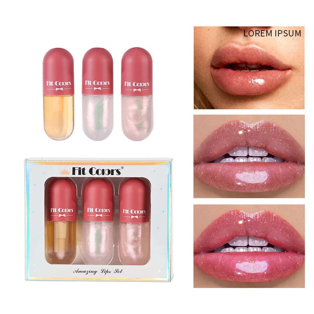 Mini Capsule Liquid Lip Blam Moisturizing Transparent Color Changing Lip Plumping Oil Mirror Jelly Plumping Lip Gloss Cosmetic - Luxe Ladies Moda