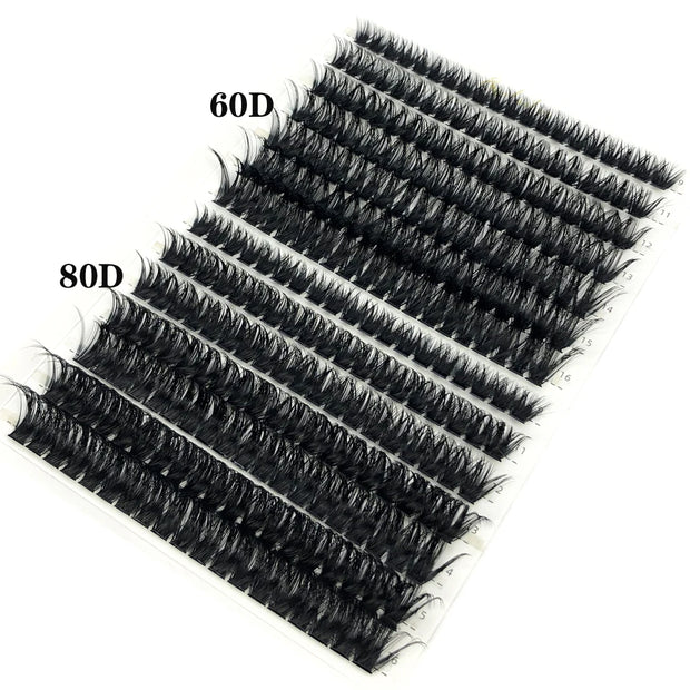 30D 40D 60D 80D Mixed Tray Individual Lashes 3D Russia Volume Eye Lashes Soft Natural Lashes Mink Lash Cluster False Eyelashes - Luxe Ladies Moda