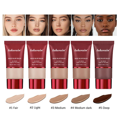Base Blurring Foundation – 5 Colors | 24H Long-Lasting Matte Foundation | Oil-Control, Shine-Balancing, Lightweight Full Coverage Makeup