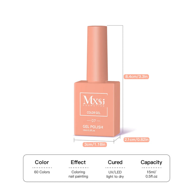15ml Gel Nail Polish Neon Brown Royal Blue Red Green Pastal Nude Nail Art Varnish Gel Lacquer Top Coat UV Gel Nail Not Set