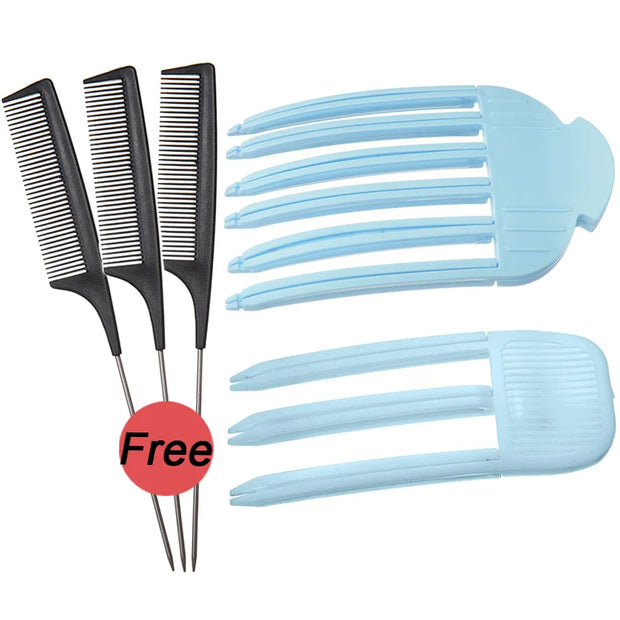 Heatless Hair Care Roots Natural Fluffy Hair Clip with Pointed Tail Comb No Heat Hair Curler Hair Styling Fluffiness Tool - Luxe Ladies Moda