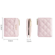 Embroidery Coin Purse Women Wallet Ladies PU Leather Solid Color Short Wallet Zipper Card Bag Card Holder Student Money Bag - Luxe Ladies Moda
