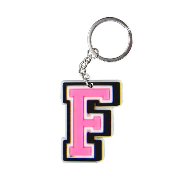 Cute Cartoon Pink Alphabet Keychains | A-Z Letter Keyrings for Personalized Style" - Luxe Ladies Moda