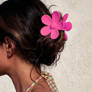 Large Flower Claw Clips for Women – Fashionable Matte Hair Clamps & Hairpins for Girls