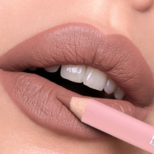 "Waterproof Matte Lip Liner | 12-Color Wooden Lip Contour Pencil" - Luxe Ladies Moda