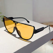 Luxury Brand Designer Half Frame Oversized Sunglasses Women For Men Vintage Fashion Sun Glasses Trendy Punk One Piece Shades - Luxe Ladies Moda