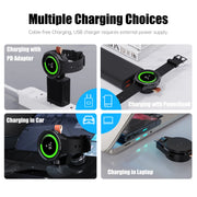 Wireless Magnetic Charging Dock Portable USB C Watch Charger Cable Wireless Smart Watch Accessories for Samsung Galaxy Watch 7 - Luxe Ladies Moda