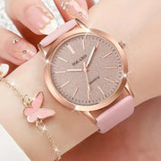 New Simple Women Watches Luxury Design Leather Watch Ladies Quartz Wristwatch Womens Small Round Dial Clock Reloj Mujer - Luxe Ladies Moda