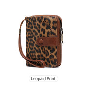 Anti-Theft Brush Bag for Ladies, Oil Wax Leather, Short Purse, European and American Retro, Multi-Function, organ Card Bag - Luxe Ladies Moda