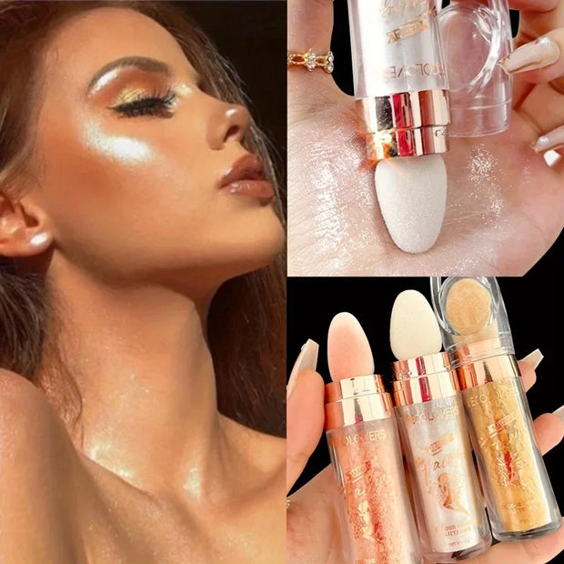 Fairy Powder Highlighter Stick - Shimmering Contour Blush for Brightening and Defining Your Features - Luxe Ladies Moda