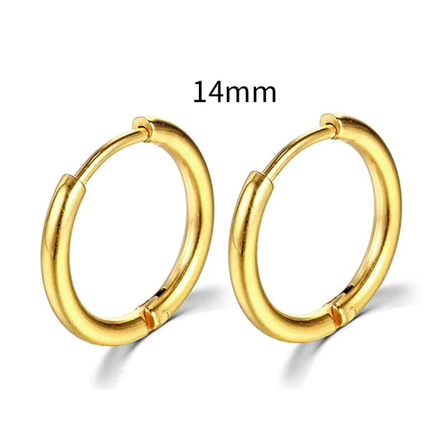 Simple Stainless Steel Small Hoop Earrings for Women - Luxe Ladies Moda