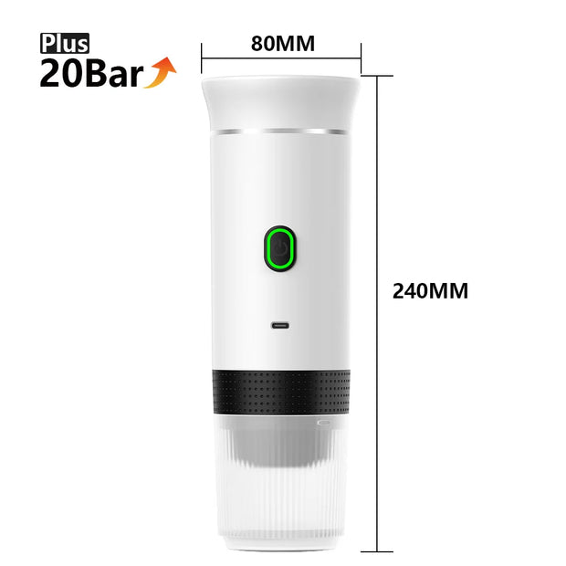 Wireless Electric Portable Espresso Coffee Machine for Car & Home Camping Coffee Maker 3-in-1 Capsule Powder Travel Coffee Maker - Luxe Ladies Moda