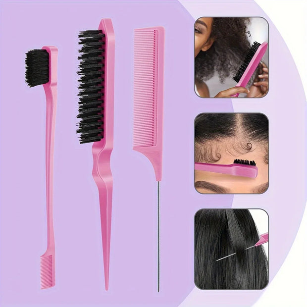 5-Piece Hair Styling Tools Set – Unscented Hair Care Kit with Octopus Detangler Brush & Comb for Curly/Normal Hair - Luxe Ladies Moda