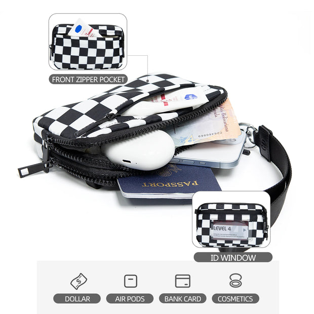 Small Crossbody Bags for Women Men Cellphone Belt Bag Purse Fanny Pack with Adjustable Strap Black Sling Bag for Festival Gifts - Luxe Ladies Moda