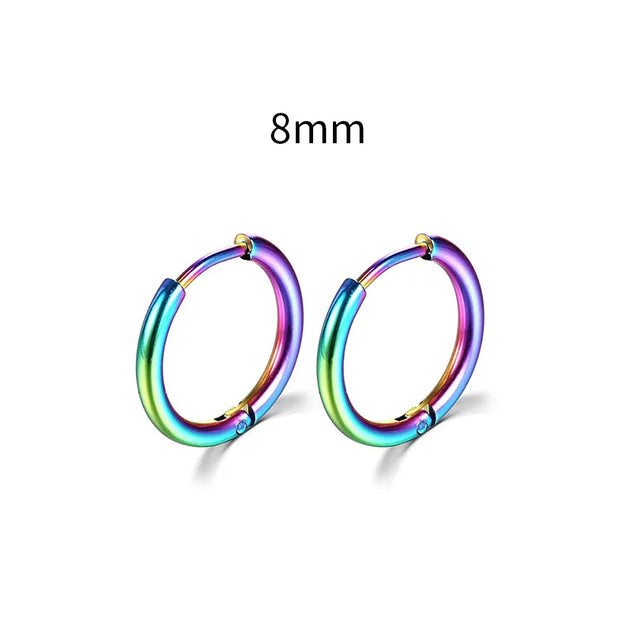 Simple Stainless Steel Small Hoop Earrings for Women - Luxe Ladies Moda