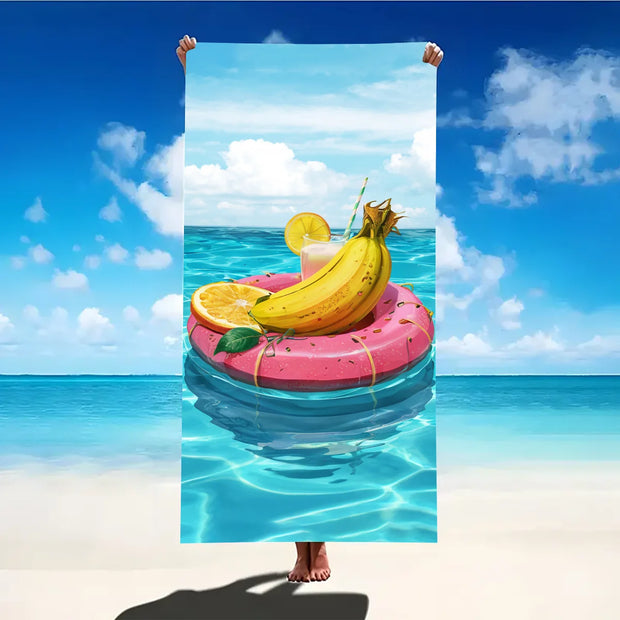 Print Sea Beach Towel Quick-Dry Washable Beach Towels Sandproof Portable Beach Towels For Travel Swimming Camping Beach - Luxe Ladies Moda