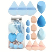 15-Piece Makeup Puff & Sponge Set – Loose Powder Puffs, Mini Makeup Eggs & Air Cushion Applicators - Luxe Ladies Moda