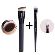 Flat Top Foundation Makeup Brushes Flat Angled Synthetic Hair Face Contour Foundation Liquid Cream Bronzer Buffing Makeup Tool - Luxe Ladies Moda