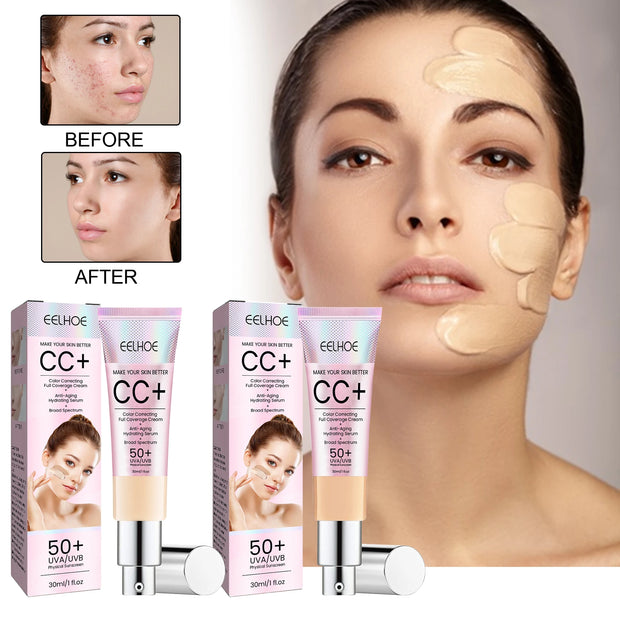 "CC Foundation Cream | Natural Moisturizing, Brightening & Waterproof Makeup"