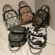 Women Mini Backpack Printed Cow Pattern Backpacks Simple Casual Student Bookbags Traveling Boin Purse Backpacks - Luxe Ladies Moda
