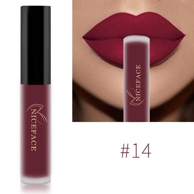 "Waterproof Matte Lip Gloss | Long-Lasting Nude Liquid Lipstick"