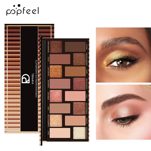16 Color Eyeshadow Palette Glitter for Eyes Shimmer Matte Eye Shadow Korean Makeup For Women Cosmetics Eye Shine Waterproof - Luxe Ladies Moda