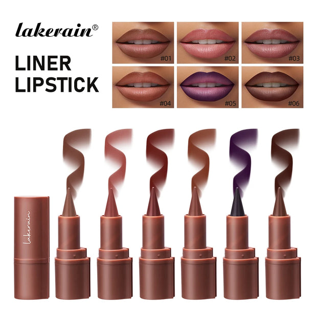 Matte Liner Lipstick Pen Gradient Lip Liner Red Brown Lipsticks Pencil Lasting Waterproof Lip Stick Sexy Women Lip Cosmetics - Luxe Ladies Moda