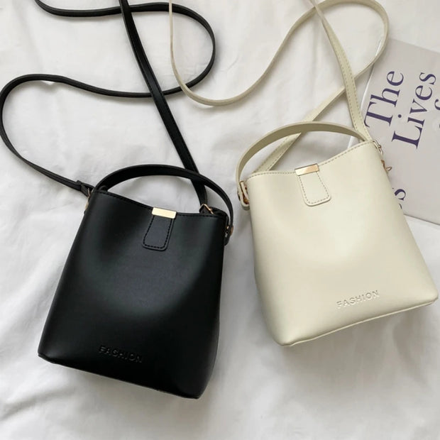 Women PU Leather Handbag Casual Tote Bag Lady Messenger Shoulder Bag Brand Design Female Totes Bolsa Black - Luxe Ladies Moda