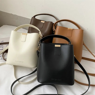 Women PU Leather Handbag Casual Tote Bag Lady Messenger Shoulder Bag Brand Design Female Totes Bolsa Black - Luxe Ladies Moda