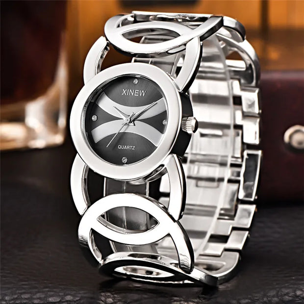 Women Watches Ladies Casual Golden Quartz Bracelets Watch - Luxe Ladies Moda