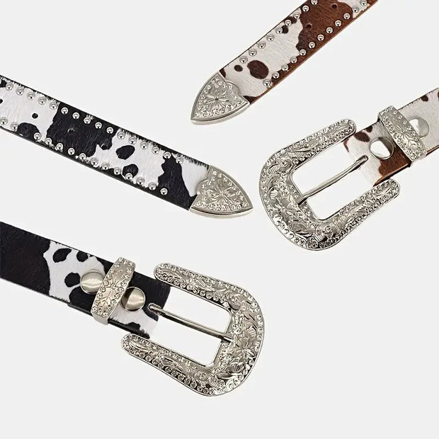 Women's Retro Casual Trend Carved Buckle Belt For Women Men,Punk Style Rivet Y2k Belt - Luxe Ladies Moda